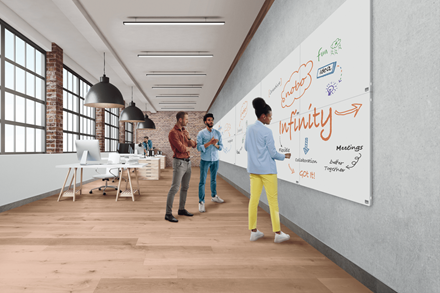 Whiteboard Nobo Infinity staal 90x60cm wit