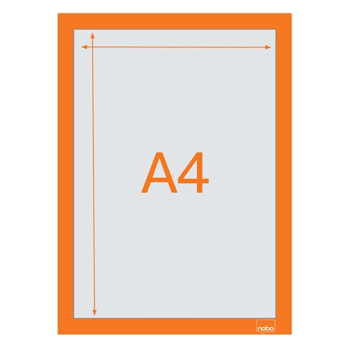 Ophangtas Nobo A4 zelfklevend oranje (2)