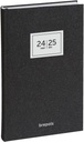Schoolagenda Brepols Saturnus Essenz 133x208mm viertalig 16 maanden antraciet 2024-2025