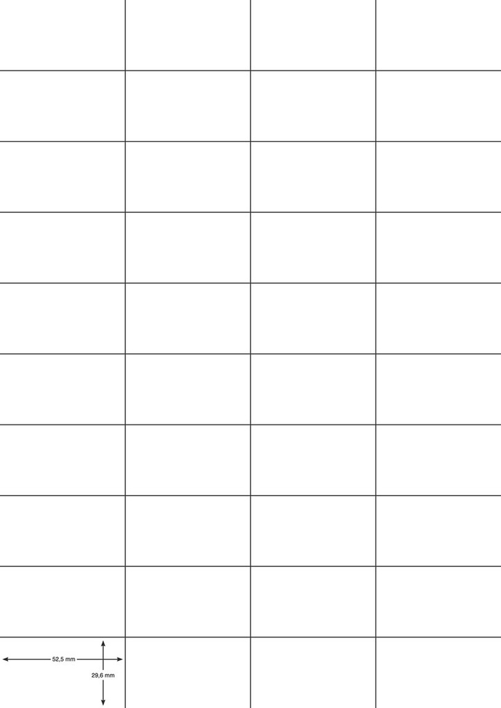 Etiketten Q-Connect 40 etik/bl 52,5x29,7mm wit rechte hoeken (100)