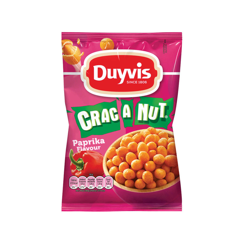 Borrelnootjes Duyvis Crac-A-Nut paprika 200gr (21)