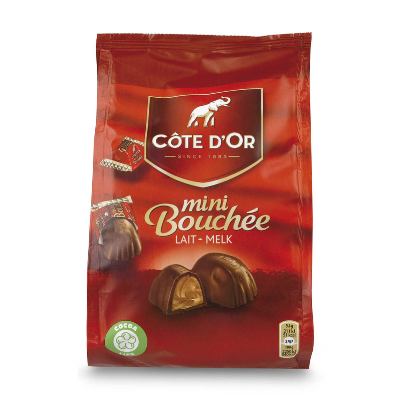 Côte d'or mini bouchées melk 122gr (10 pakjes)