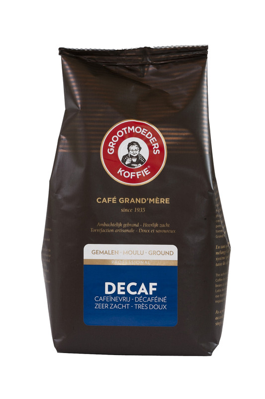 Koffie Grootmoeders Koffie Decaf Professional gemalen 500g