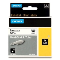 Dymo Rhino tape krimpkous 6mmx1,5m zwart/wit (18051)