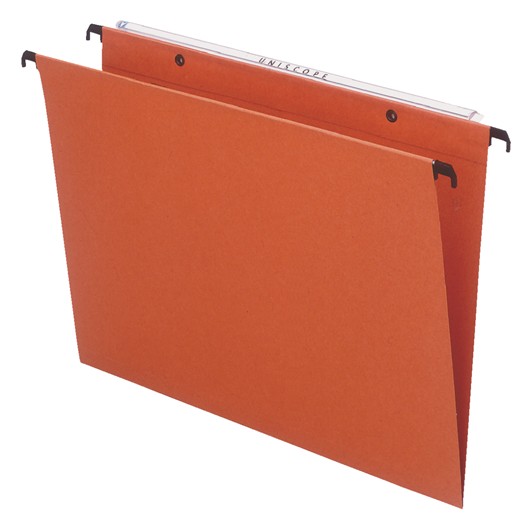 Hangmap Esselte Orgarex Dual Uniscope karton foolscap 390mm V-bodem lade oranje (50)(1040200)