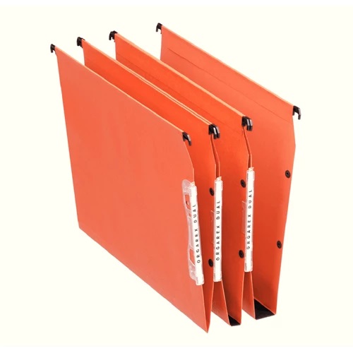 Hangmap Esselte Orgarex Dual Visicontrol karton A4 330mm 50mm bodem kast oranje (25)(2211100)