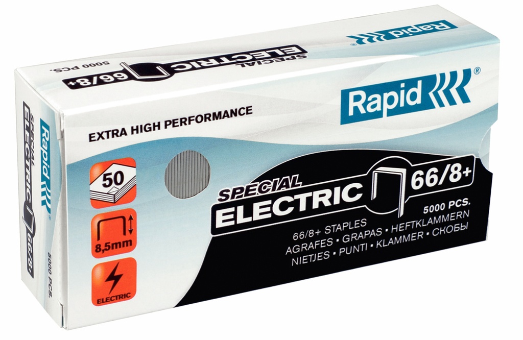 Nietjes Rapid Electric Super Strong 66/8+ gegalvaniseerd (5000) (24826)