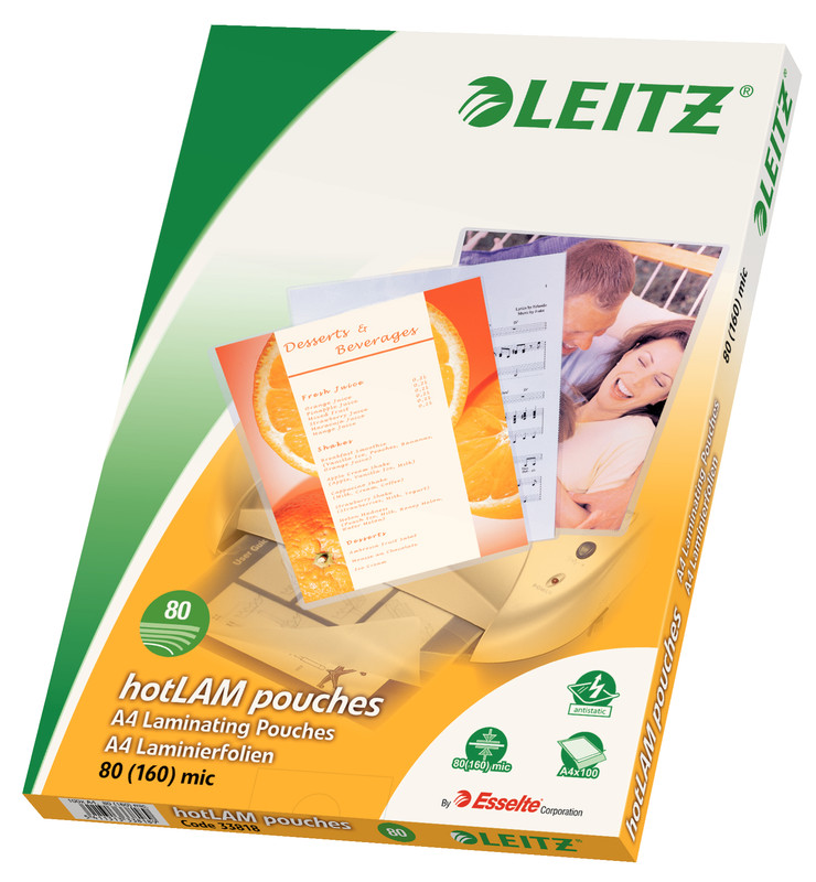 Lamineerhoes Leitz iLam A4 80 micron glanzend (100)