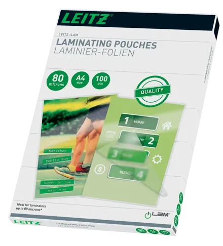 Lamineerhoes Leitz iLam EVA A4 2x80µ glanzend (100)