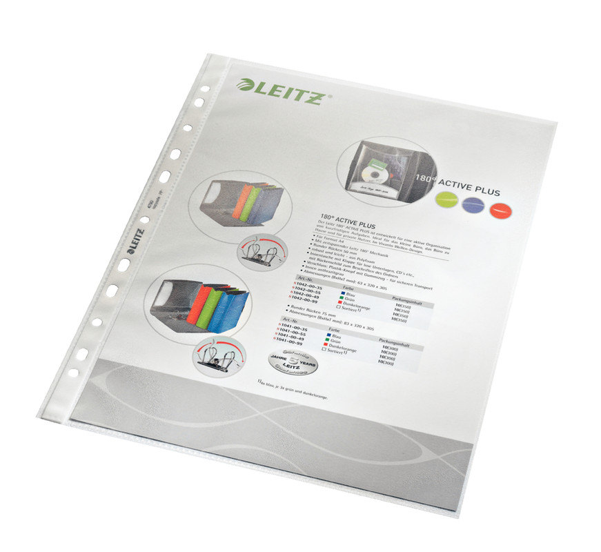 Showtas Leitz Premium PP A4 85 micron 11-gaats gekorreld transparant (100)