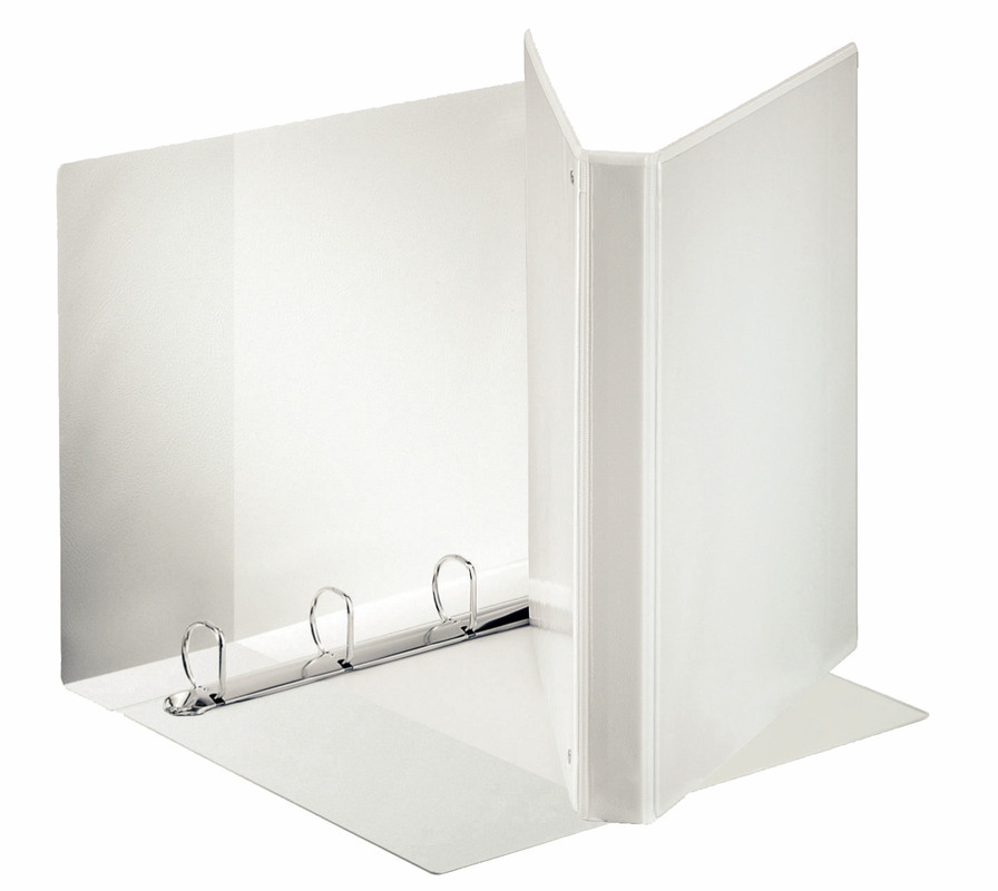 Panorama ringmap Esselte PP A4 maxi 4 D-ringen 20mm rug 34mm 3 insteekvakken wit