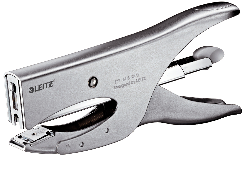 Niettang Leitz met bovenlader 40vel zilver blister