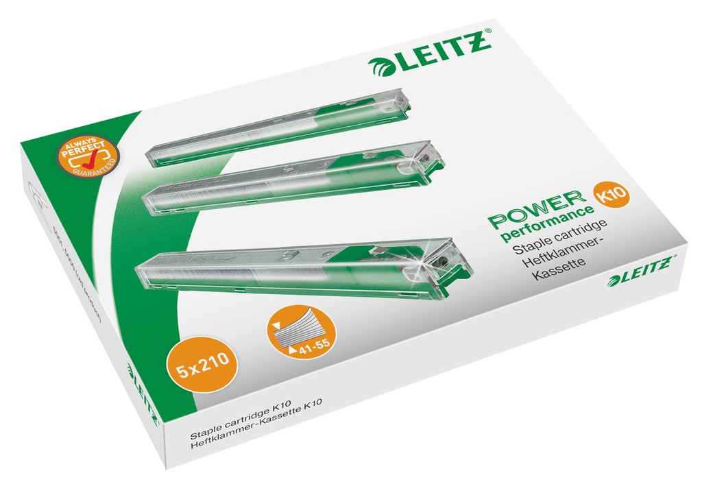 Nietcassette Leitz voor blokhechter 5551 K10 26/10 55vel groen (5582000)