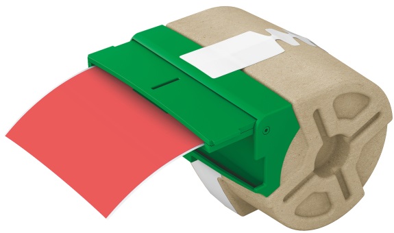 Labelcartridge Leitz Icon Plastic Tape 88mmx10m rood (7016025)