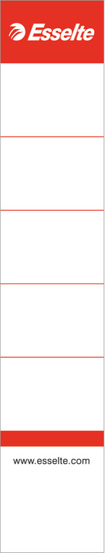 Rugetiket Esselte smalle rug karton 30x158mm niet-zelfklevend wit (100) (8108100)