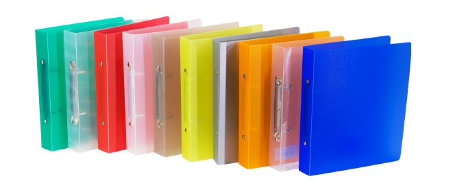 Ringmap Bronyl PP A5 2 ringen 25mm rug 35mm transparant geel