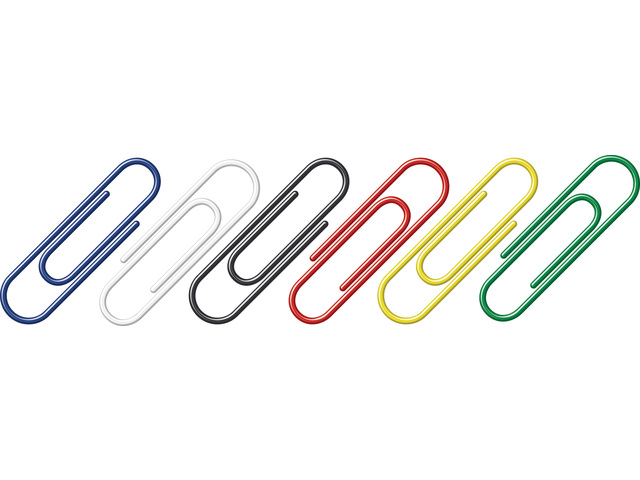 Paperclip Alco 26mm geplastificeerd assorti (100)