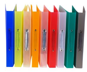 Ringmap Bronyl PP A4 2 O-ringen 25mm rug 35mm transparant assorti