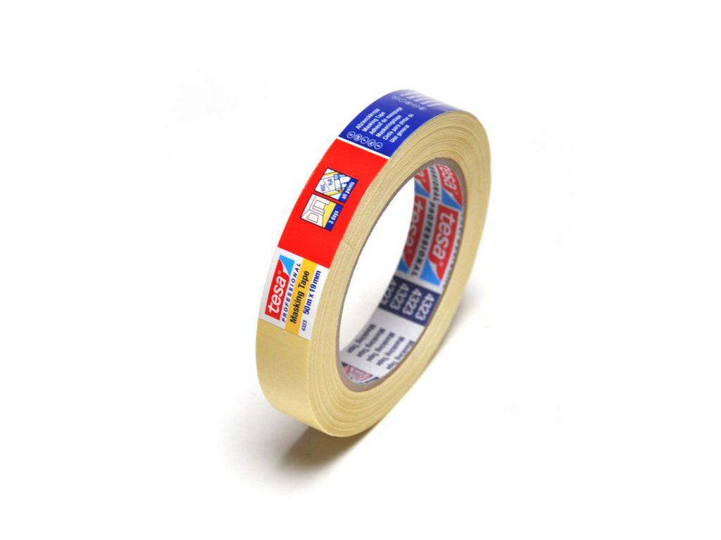 Afdekplakband Tesa krepp standard masking 19mmx50m (04323)