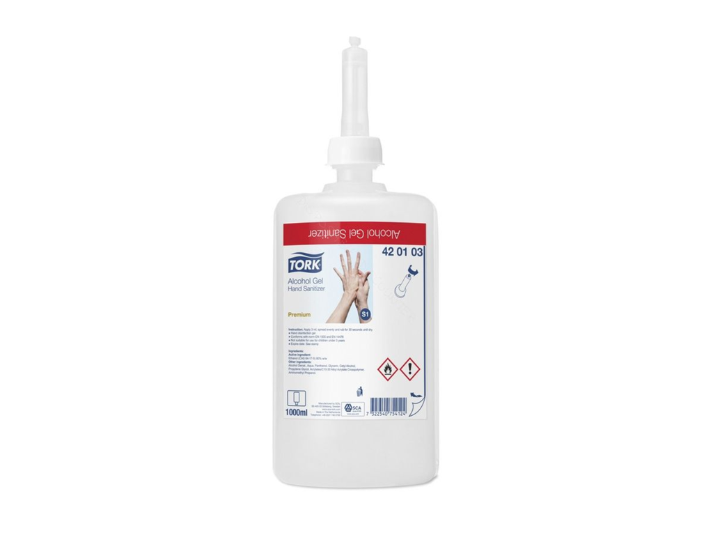 Alcoholgel Tork 80% alcohol S1 1l (6)