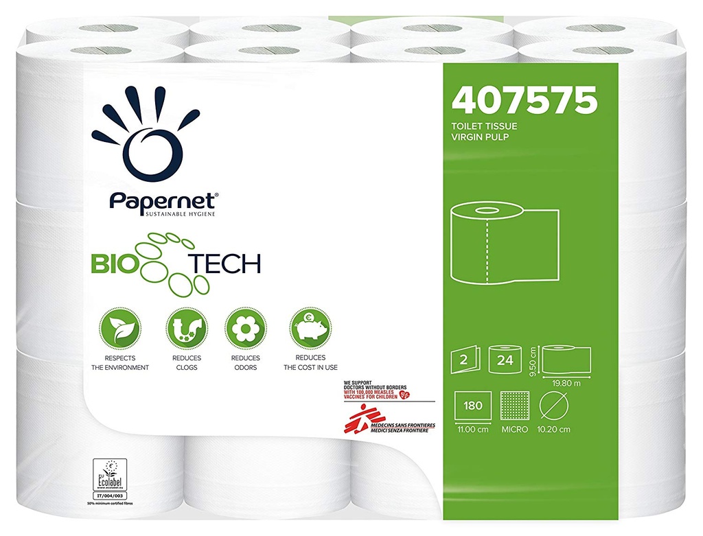 Toiletpapier Papernet biotech enzymen 2-laags 180v (4x24)