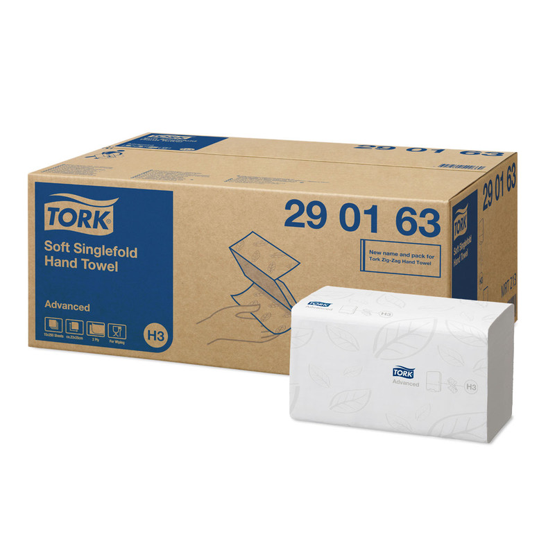 Handdoek Tork Advanced Soft H3 Z-vouw 2-laags 250vel (15)