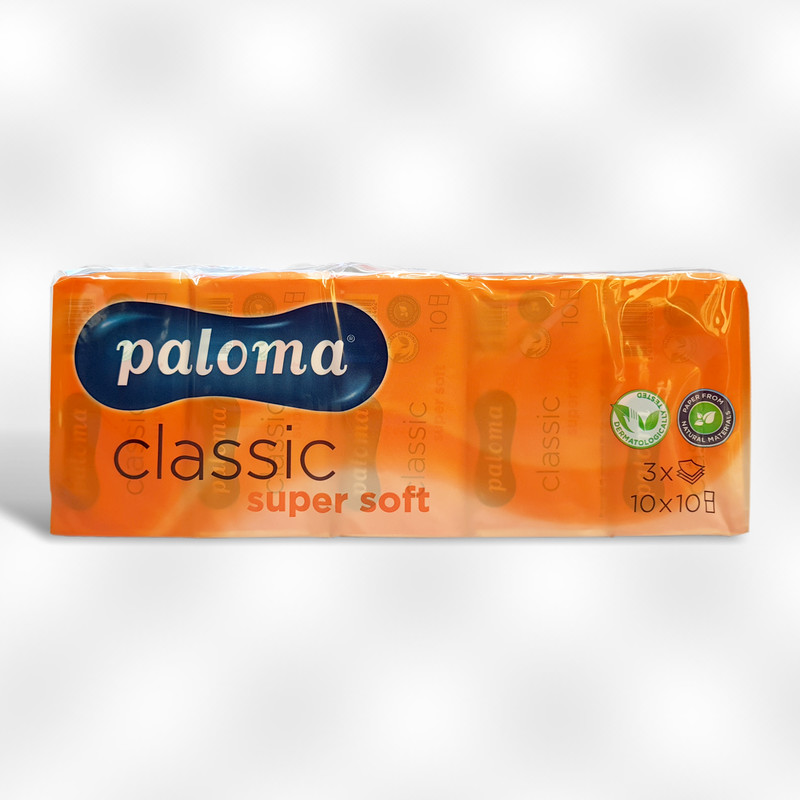 Papieren zakdoeken Paloma 3-laags 10vel (10)