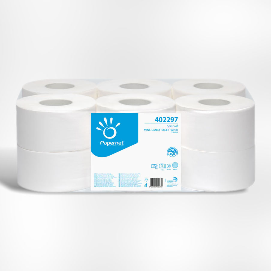 Toiletpapier Papernet mini jumbo 2-laags 20cm x 140m (12)