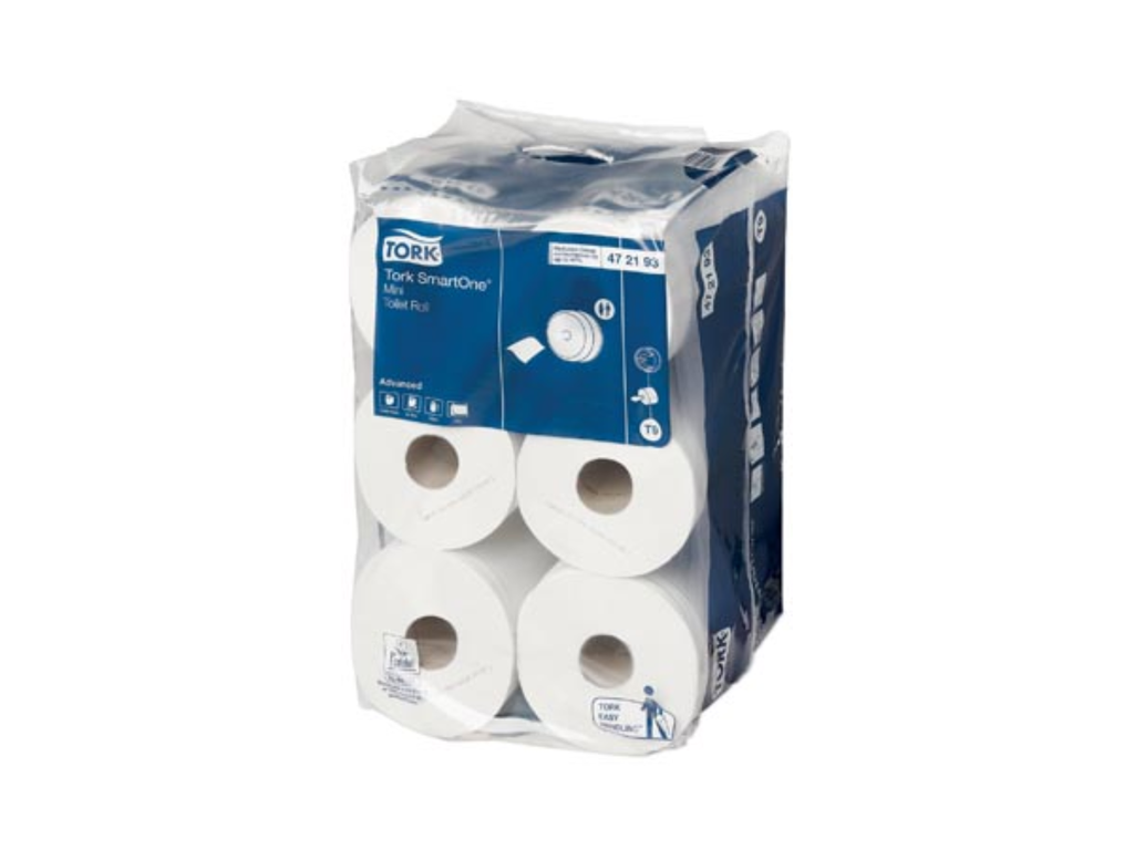 Toiletpapier Tork SmartOne Mini T9 2-laags 620vel (12)