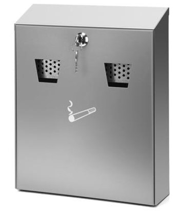 Wandasbak H32 RVS 32x26x14cm met binnenemmer grijs