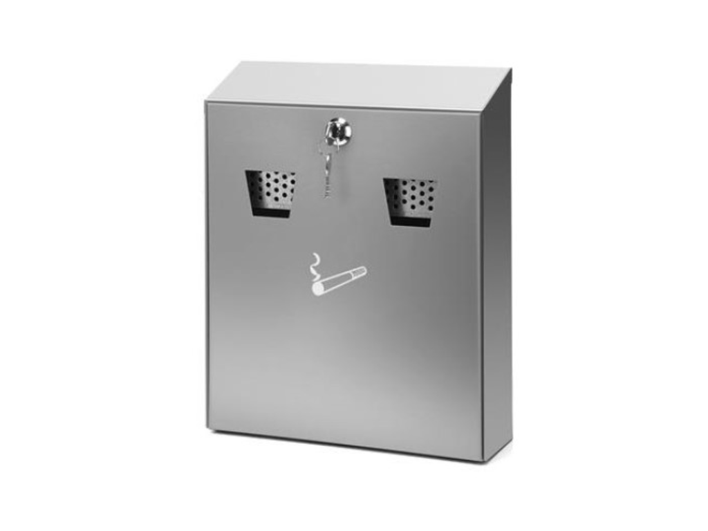 Wandasbak H32 RVS 32x26x14cm met binnenemmer grijs