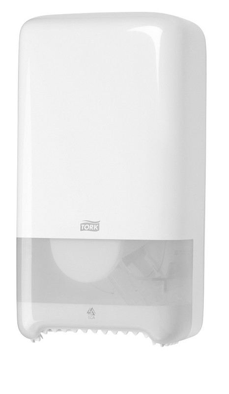 Toiletpapierdispenser Tork Twin Mid-Size T6 wit