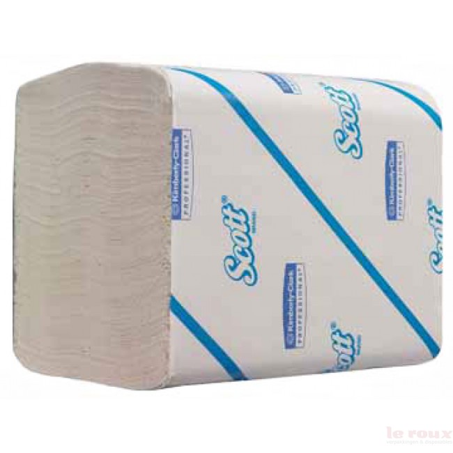 Toiletpapier Scott gevouwen 2-laags wit 36x220vel