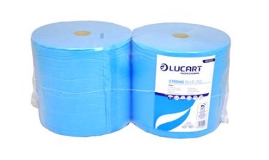 Poetsrol Lucart 3-laags 25cmx252m blauw (2)