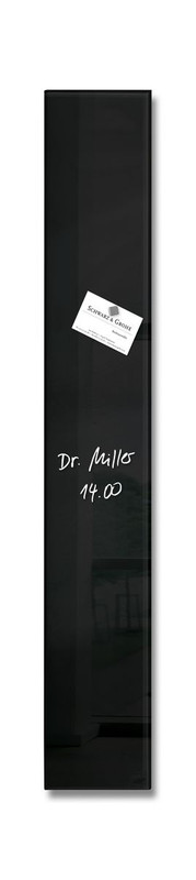 Magnetisch glasbord Sigel 12x78cm zwart