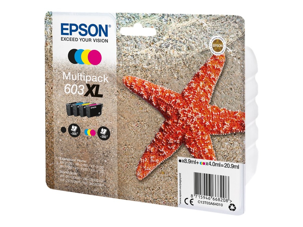 Cartridge Epson Inkjet 603XL Expression Home XP-2100 Multipack 4-colors