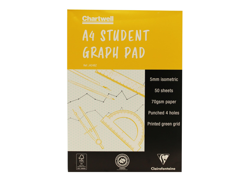 Isometrisch milimeterpapier Clairefontaine Goldgraph A4 70g