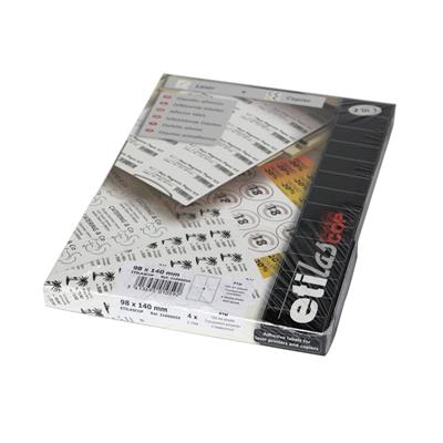 Etiketten Etipage 04 etik/bl 98x140mm polyester mat transparant 100bl/d