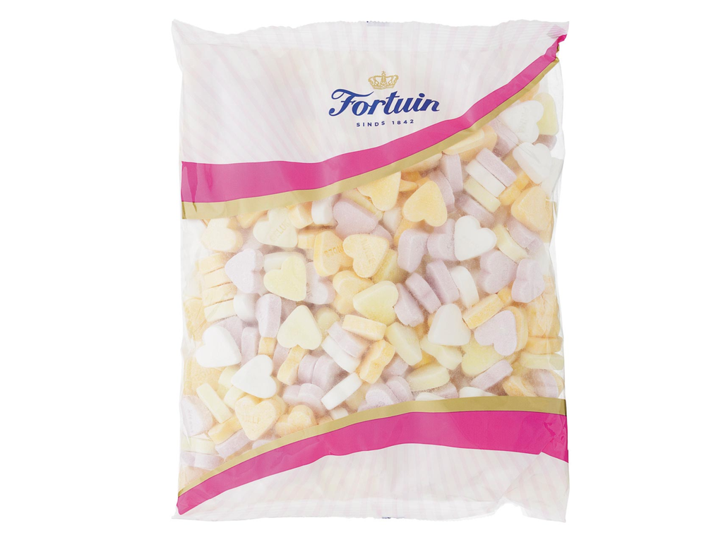 Snoep vruchtenhartjes Fortuin 1kg