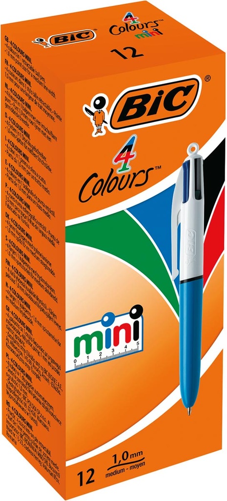 Balpen Bic 4 Colours Mini blauw