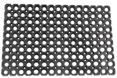 Ringmat rubber 60x80cm zwart