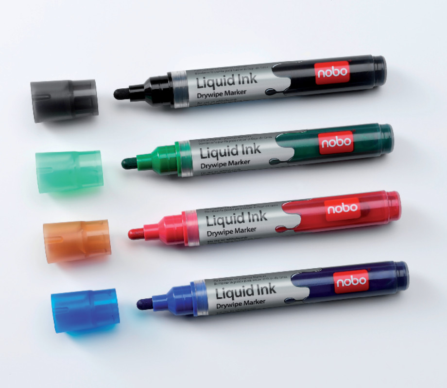 Marker Nobo Liquid-Ink ronde punt 3mm assorti (4)