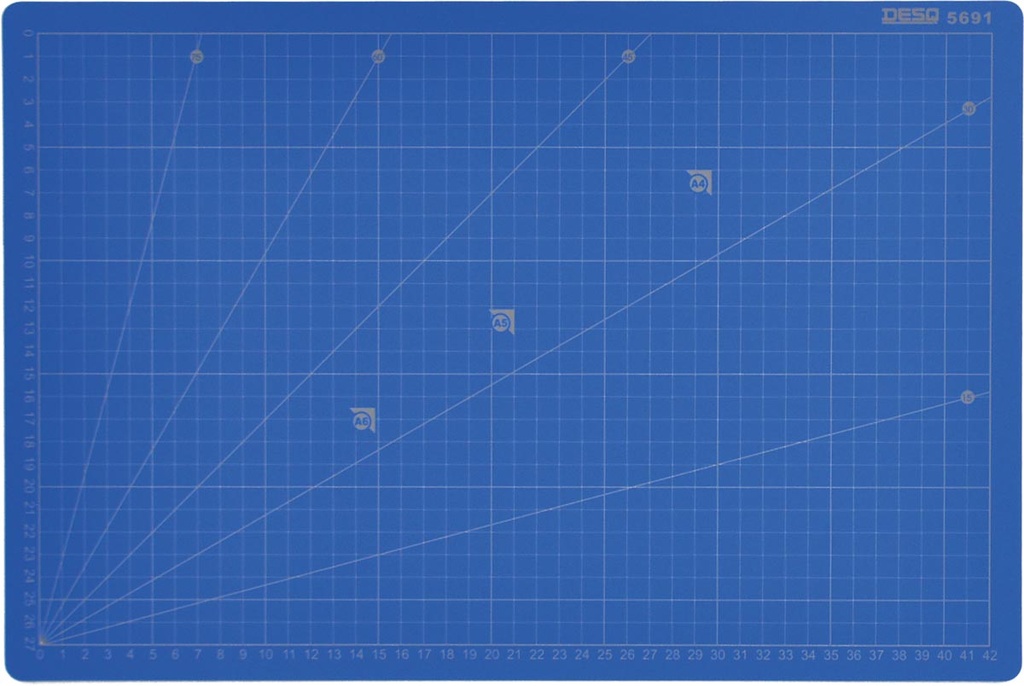 Snijmat Desq Professioneel 5-laags 30cmx45cm Blauw