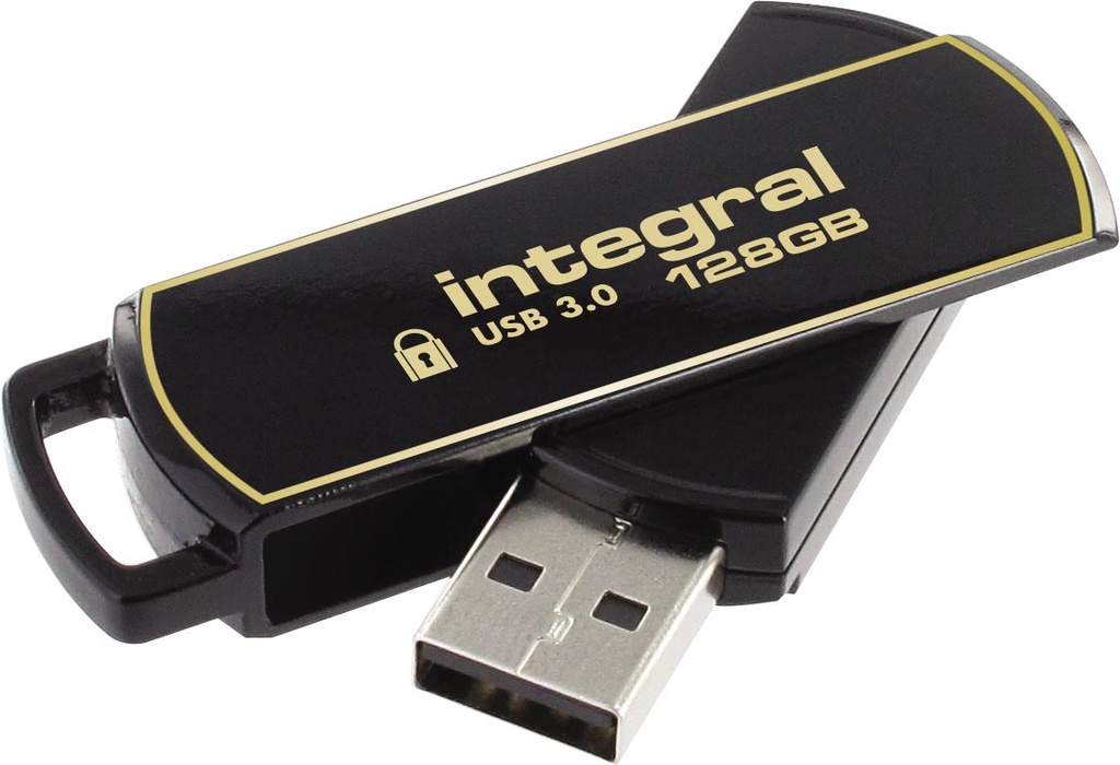 USB-stick Integral 360 Secure USB 3.0 128gb Zwart