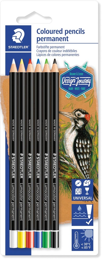 Kleurpotlood Staedtler Lumocolor Permanent assorti (6)