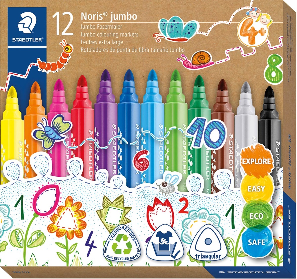 Viltstift Staedtler Noris 328 Jumbo assorti (12)