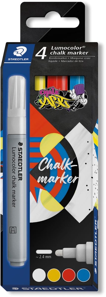 Krijtmarker Staedtler Lumocolor assorti (4)