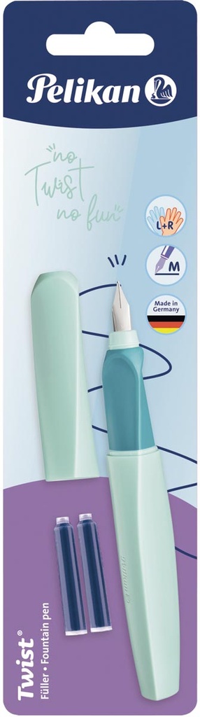 Vulpen Pelikan Twist Blister + 2 navullingen Neo Mint (groen)