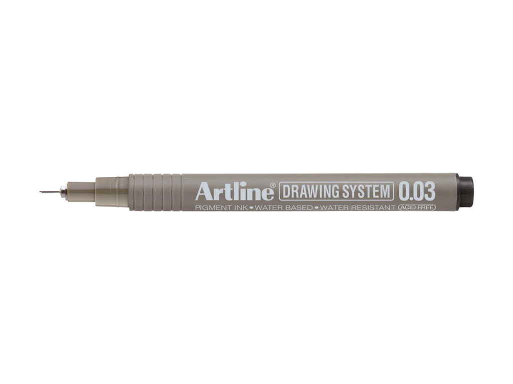 Fineliner Artline drawing system 0,03mm zwart