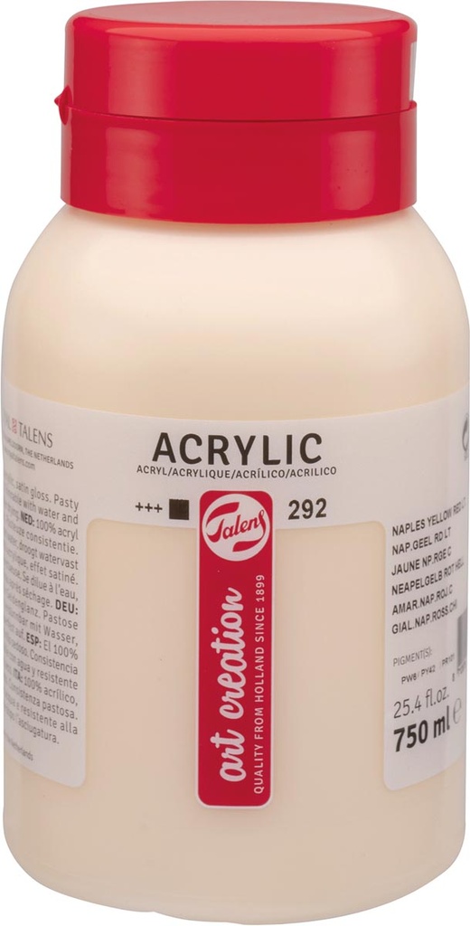Acrylverf flacon Tales Art 750 ml napelsgeel rood licht